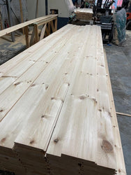 6" PINE TIMBER REDWOOD FLOORBOARD - 4.2M LENGTH - £8.50 INC VAT